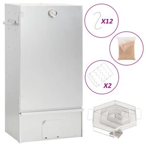 vidaXL Horno ahumador de BBQ con generador humo fr&iacute;o acero galvanizado