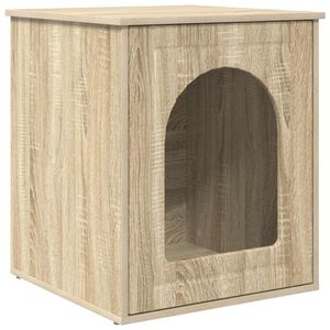vidaXL Casa para Gatos Sonoma 53 x 52 x 62 cm Madera de ingenier&iacute;a