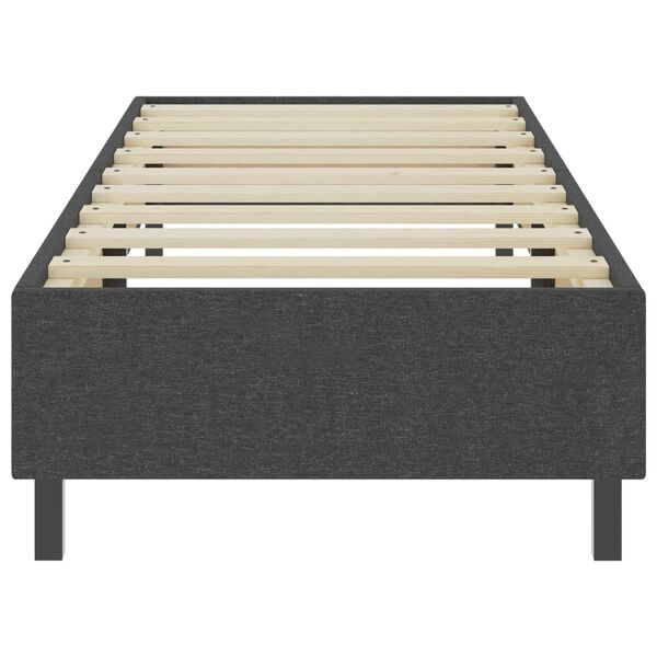 vidaXL Estructura de cama Box Spring sin colch&oacute;n tela gris 100x200 cm