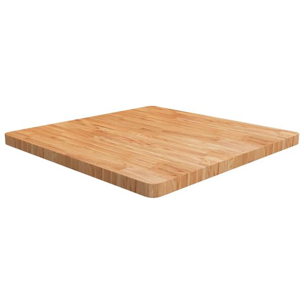 vidaXL Tablero de mesa cuadrada madera roble marr&oacute;n claro 80x80x4 cm