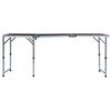 vidaXL Mesa de camping plegable de aluminio gris 180x60 cm