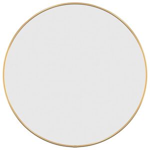 vidaXL Espejo de pared redondo dorado &Oslash; 50 cm
