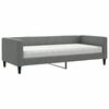 vidaXL Sof&aacute; cama con colch&oacute;n tela gris oscuro 90x190 cm