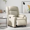 vidaXL Sillón reclinable eléctrico de cuero sintético crema