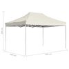 vidaXL Carpa plegable profesional de aluminio crema 4,5x3 m