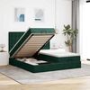 vidaXL Estructura de cama otomana colchones terciopelo verde oscuro