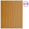 vidaXL Panel de techo 12 pcs Natural 60 x 45 cm Acero galvanizado