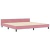 vidaXL Cama tipo Box Spring con cabecera Rosa 200 x 200 cm Terciopelo