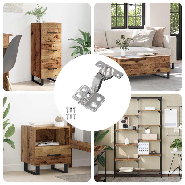 vidaXL Bisagra 254 pcs N&iacute;quel 26 mm Hierro