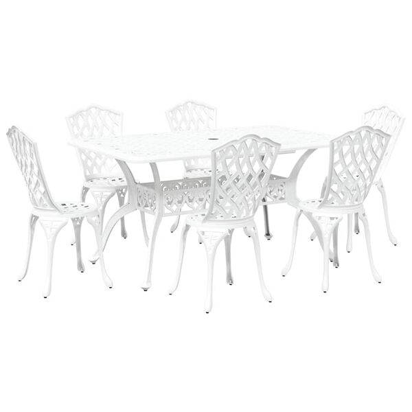 vidaXL Conjunto de Comedor de Jard&iacute;n 7 pcs Aluminio