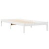 vidaXL Cama con estantería sin colchón madera maciza blanco 90x200 cm
