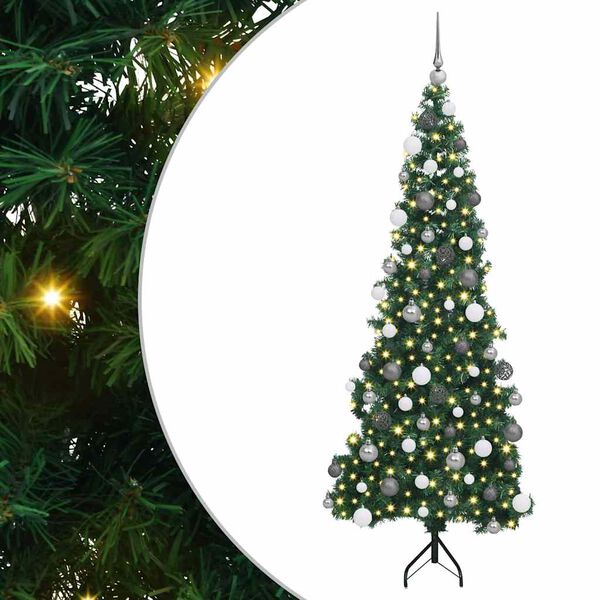 vidaXL &Aacute;rbol de Navidad Artificial de Esquina Verde 180 cm PVC y Metal