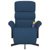 vidaXL Sill&oacute;n reclinable de masaje con reposapi&eacute;s tela azul