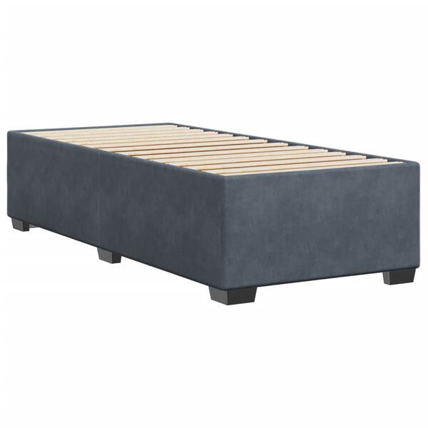 vidaXL Estructura de cama sin colchón terciopelo gris oscuro 80x200 cm