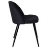 Venture Home Sillas de comedor 2 uds Velvet poli&eacute;ster negro