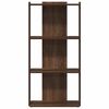 vidaXL Librer&iacute;a 3 estantes madera ingenier&iacute;a roble marr&oacute;n 60x30x120 cm