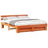 vidaXL Estructura de cama Marr&oacute;n 200 x 200 cm Madera de pino macizo