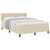 vidaXL Cama tipo Box Spring con colch&oacute;n Crema 200 x 160 cm Poli&eacute;ster