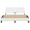 vidaXL Estructura de cama Dover cuero sint&eacute;tico blanco 140x200cm