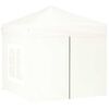 vidaXL Carpa para fiestas plegable con paredes laterales blanco 2x2 m