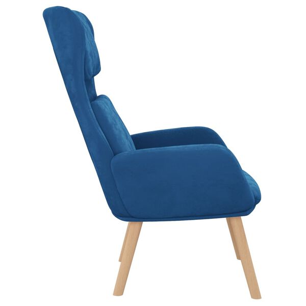 vidaXL Sill&oacute;n de relax de terciopelo azul