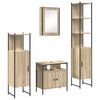 vidaXL Juego de muebles de ba&ntilde;o 4 uds. Roble Sonoma 33 x 33 x 185,5 cm