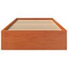 vidaXL Estructura de cama sin colch&oacute;n madera maciza marr&oacute;n 75x190 cm
