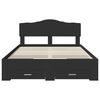 vidaXL Estructura de cama Negro 140 x 190 cm Madera de ingenier&iacute;a