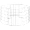 vidaXL Poste circular de gaviones acero galvanizado Ø100x50 cm