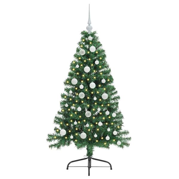 vidaXL &Aacute;rbol de Navidad Artificial Preiluminado Verde 120 cm PVC