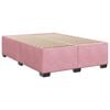 vidaXL Cama box spring con colchón terciopelo rosa 140x190 cm