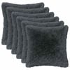 vidaXL Coj&iacute;n con almohada HEERLEN 2 uds. Gris antracita Fleece PV