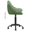 vidaXL Silla de comedor de terciopelo verde oscuro