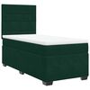 vidaXL Cama box spring con colch&oacute;n terciopelo verde oscuro 90x190 cm