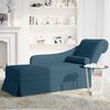 vidaXL Chaise longue respaldo reposabrazos derecho terciopelo azul