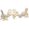 vidaXL Juego de muebles de jard&iacute;n 4 piezas madera maciza de abeto