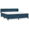 vidaXL Cama box spring con colch&oacute;n terciopelo azul oscuro 180x200 cm