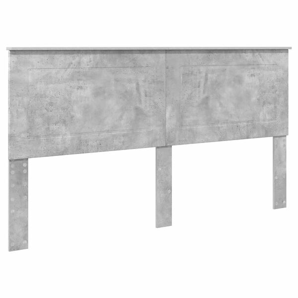vidaXL Cabecero Gris Concreto 200 cm Madera contrachapada