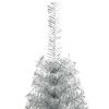 vidaXL &Aacute;rbol de Navidad Artificial Preiluminado Plateado 240 cm PET