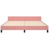 vidaXL Estructura de cama sin colch&oacute;n terciopelo rosa 160x200 cm