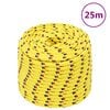 vidaXL Cuerda de barco polipropileno amarillo 12 mm 25 m
