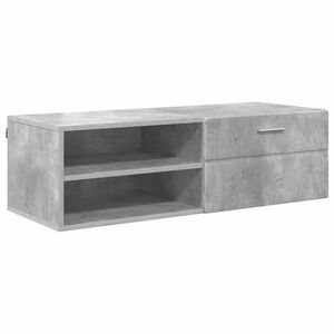 vidaXL Armario de Madera con caj&oacute;n Gris Concreto 100,5 x 39 x 30 cm