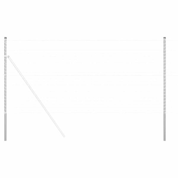 vidaXL Postes de cerca 2 pcs Plateado Acero con recubrimiento en polvo