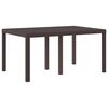 vidaXL Conjunto de Comedor de Jardín 7 pcs Marrón Ratan Polt