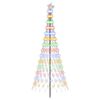 vidaXL &Aacute;rbol de Navidad LED 250 cm 290 LED Multicolor Hierro Negro