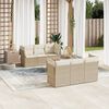 vidaXL Set sof&aacute;s de jard&iacute;n 7 piezas y cojines rat&aacute;n sint&eacute;tico beige