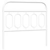 vidaXL Cabecero de repuesto de metal blanco 107 cm
