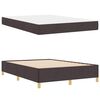 vidaXL Estructura de cama con colch&oacute;n Marr&oacute;n Oscuro 160 x 200 cm tela