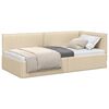 vidaXL Estructura de cama en esquina Crema 90 x 190 cm tela