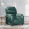 vidaXL Sill&oacute;n reclinable de masaje el&eacute;ctrico tela verde oscuro